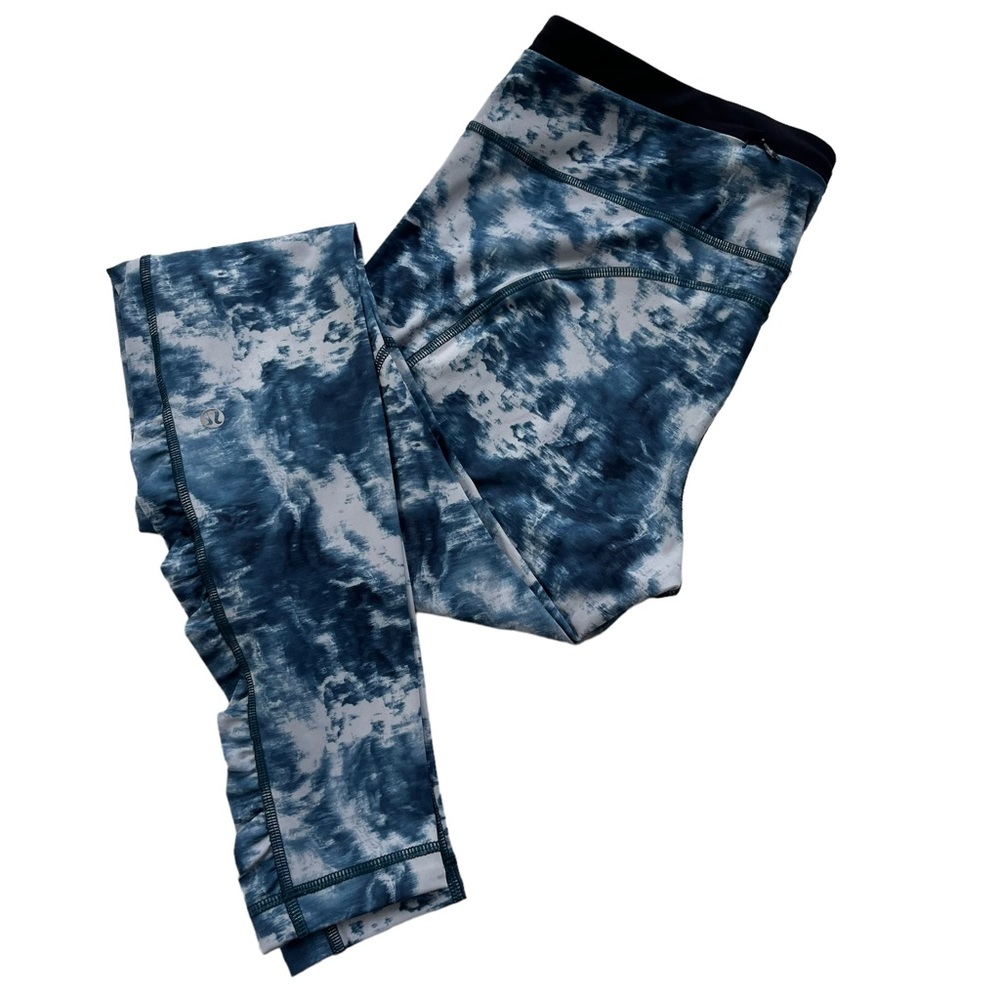 lululemon athletica Navy & White Tie-Dye Leggings